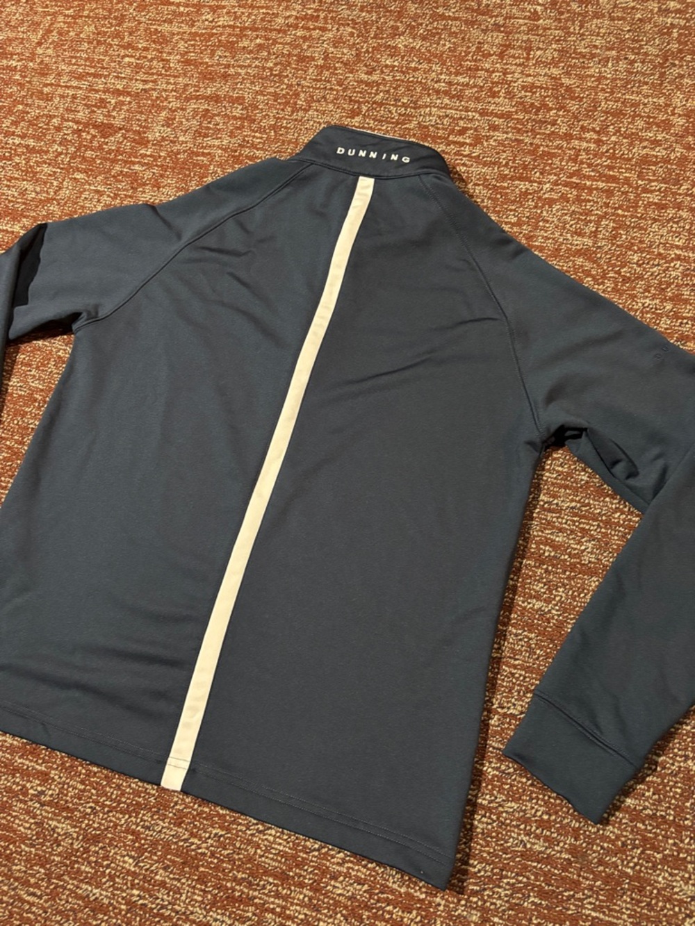 Dunning Golf Navy Blue quarter zip pullover stretch active pullover men’s small